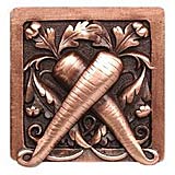 Notting Hill 1-1/2" (38mm) Leafy Carrot Cabinet Knob (Antique Copper)