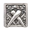 Notting Hill 1-1/2" (38mm) Leafy Carrot Cabinet Knob (Antique Pewter)