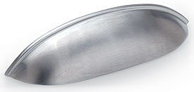 Acorn Philosophy 3-3/4" (96mm) Center-to-Center and 4" (102mm) Center-to-Center Aristotle Cabinet Pull (Brushed Stainless Steel)