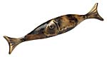 Symphony by Schaub 4-1/2" (114mm) Center-to-Center Fish Cabinet Pull (Penshell Inlay/Estate Dover)