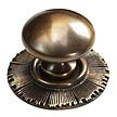 Symphony Designs by Schaub 1-1/4" (32mm) Sunburst Cabinet Knob w/backplate (Estate Dover)
