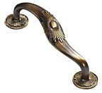 Symphony Designs by Schaub 5" (128mm) Center-to-Center Sunburst Cabinet Pull (Estate Dover)