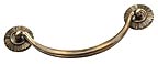 Symphony Designs by Schaub 5-1/2" (140mm) Center-to-Center Sunburst Cabinet Bail Pull w/rosettes (Estate Dover)