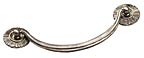 Symphony Designs by Schaub 5-1/2" (140mm) Center-to-Center Sunburst Cabinet Bail Pull w/rosettes (Silver Antique)
