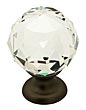Schaub and Company Stargaze 1-1/8" (29mm) Clear Crystal Cabinet Knob (Bronze Base)