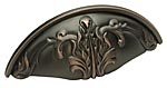 Schaub and Company Corinthian 3" (76mm) Center-to-Center Cabinet Cup/Bin Pull (Michelangelo Bronze)
