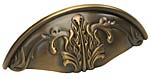 Schaub and Company Corinthian 3" (76mm) Center-to-Center Cabinet Cup/Bin Pull (Redington Brass)