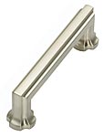 Schaub and Company Empire Series 4" (102mm) Center-to-Center Cabinet Pull (Satin Nickel)