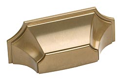 Schaub and Company Empire Series 3" (76mm) Center-to-Center Cabinet Cup/Bin Pull (Brushed Bronze)