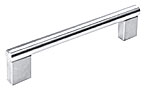 TopEx 5" (128mm) Center-to-Center Rectangular Cabinet Pull (Stainless Steel)