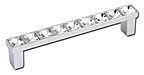 TopEx 3-3/4" (96mm) Center-to-Center Swarovski Crystal Cabinet Pull (Polished Chrome)