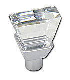 TopEx 3/4" (19mm) Swarovski Crystal Cabinet Knob (Polished Chrome)