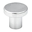 TopEx 1" (25mm) Flat Circular Cabinet Knob (Satin Stainless Steel)