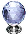 Top Knobs 1-3/8" (35mm) Crystal Cabinet Knob (Light Blue Crystal/Brushed Satin Nickel)