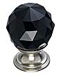 Top Knobs 1-1/8" (29mm) Crystal Cabinet Knob (Black Crystal/Brushed Satin Nickel)