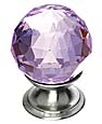 Top Knobs 1-3/8" (35mm) Crystal Cabinet Knob (Pink Crystal/Brushed Satin Nickel)