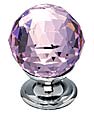 Top Knobs 1-3/8" (35mm) Crystal Cabinet Knob (Pink Crystal/Polished Chrome)