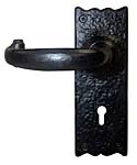 Abbey Gatepro 6" (152mm) Antique Lever Lock Handle - Pair (Black)
