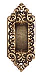 First Impressions Decorative Solid Brass 6" (152mm) Flush Pull - PAIR (Antique Brass)