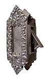 First Impressions Decorative Solid Brass Pocket Door Passage Pull - For 1-3/4in. Doors - EACH (Satin Nickel)