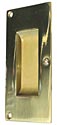 First Impressions Contemporary Solid Brass 4-13/16" (122mm) Flush Pull - PAIR (Polished Brass)