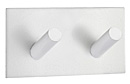 Smedbo Design 3-1/2" (89mm) Self-Adhesive Double Hook (Matte White)