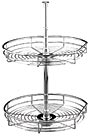 Rev-A-Shelf Premiere 32" (813mm) D-Shape Lazy Susan 2-Shelf Set (Chrome)