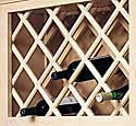 Omega National 24in. x 43in. Wine Bottle Lattice Panel - PAIR (Unlacquered Maple)