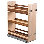 Century Walnut Creek 8-7/8" (225mm) Wide Pullout Base Organizer w/Soft-Close (Walnut/Maple)