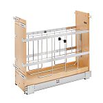 Rev-A-Shelf 6-1/2" Wood Full-Access Base Cabinet Foil Wrap/Tray Divider Organizer w/ BLUM Soft-Close Slides