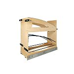 Rev-A-Shelf Craftsman Collection Solid Maple Base Cabinet Pullout w/ Tray Divider/Foil Wrap Holder, Black Accents and BLUM Soft-Close Slides for 12" Base Cabinets
