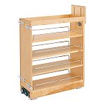Rev-A-Shelf 8" Pullout Wood Base Cabinet Organizer w/ Ball-Bearing Soft-Close Slides