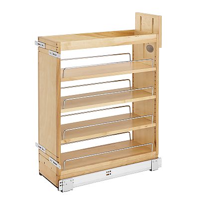 Rev-A-Shelf Wood 8-3/4" (222mm) Wide Pullout Base Organizer with Soft Close