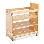 Rev-A-Shelf Natural Maple (3) Shelf Drawer Door Organizer Pullout w/ BLUMOTION Soft-Close for 15" Base Cabinet