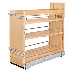 Rev-A-Shelf Natural Maple (3) Shelf Drawer Door Organizer Pullout w/ BLUMOTION Soft-Close for 12"