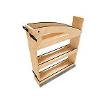 Rev-A-Shelf Craftsman Collection Solid Maple Base Cabinet Pullout Organizer w/ Black Accents and BLUM Soft-Close Slides for 9" Base Cabinets
