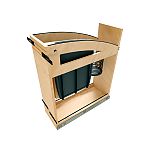 Rev-A-Shelf Craftsman Collection Solid Maple Knife Block Pullout Organizer w/ Black Accents and BLUM Soft-Close Slides for 12" Base Cabinets