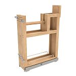 Rev-A-Shelf 6-7/8" (175mm)W Wood Base Cabinet Paper Towel Pullout Organizer w/ Soft-Close