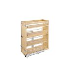 Rev-A-Shelf Wood 9-1/4" (235mm) Wide x 21-3/4" (552mm) Deep Pullout Base Organizer with Soft-Close