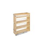 Rev-A-Shelf Wood 7-1/2" (191mm) Wide x 21-3/4" (552mm) Deep Pullout Base Organizer with Soft-Close