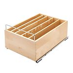 Rev-A-Shelf 14-1/2" (368mm) Wood Base Cabinet Pullout Casserole Dish w/ Soft-Close