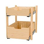 Rev-A-Shelf Natural Maple Pilaster Kit w/ BLUM Soft-Close for 18" Drawer/Door Base (1) Standard and (1) Tall Drawer Box, 19-11/16 x 1-1/8" Uprights