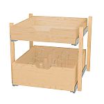 Rev-A-Shelf Natural Maple Pilaster Kit w/ BLUM Soft-Close for 24" Drawer/Door Base (1) Standard and (1) Tall Drawer Box, 19-11/16 x 1-1/8" Uprights