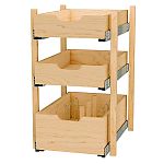 Rev-A-Shelf Natural Maple Pilaster Kit w/ BLUM Soft-Close for 18" Full-Height Base (2) Standard and (1) Tall Drawer Box, 27-1/4" x 1-1/8" Uprights