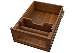 Rev-A-Shelf Walnut Paper Towel Drawer System w/ BLUM Soft-Close Slides for 18” Base Cabinets