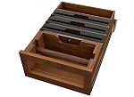 Rev-A-Shelf Walnut Paper Towel and Foil Wrap Tiered Drawer System w/ BLUM Soft-Close Slides for 18” Base Cabinets