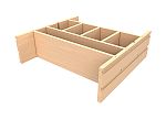 Rev-A-Shelf Wood Deep Drawer Divider Insert For Base 21-24" Cabinets