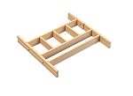 Rev-A-Shelf Wood Shallow Drawer Divider Insert - 24" Cabinet - Trimmable to 21" cabinet