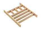 Rev-A-Shelf Wood shallow drawer divider insert 30" cabinet - trimmable to 27" cabinet