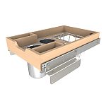 Rev-A-Shelf 18" Wood Base Cabinet Side-Mount Utensil Pullout w/ BLUM Soft-Close Slides